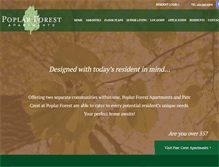 Tablet Screenshot of poplarforestapts.com